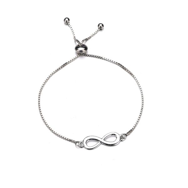 

selling alloy small 8-shaped bracelet retractable bracelet, Black