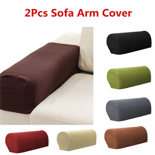 

1 pair removablearm stretch- sofa couch protector cover towel stain-proof elastic armrest couch cover single/two/three seater