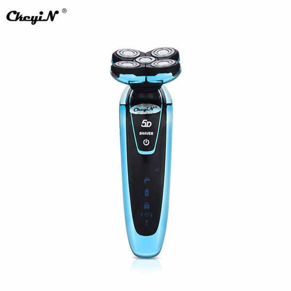 

ckeyin men 5d floating shaving heads cordless electric shaver -up beard trimmer wet & dry razor rechargeable body groomer