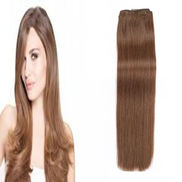 Grado 7A Capelli di Remy peruviani vergini non trattati 7PCS / Set Clip Staright nelle estensioni dei capelli umani Prezzo all'ingrosso della fabbrica Clip In / On Hair