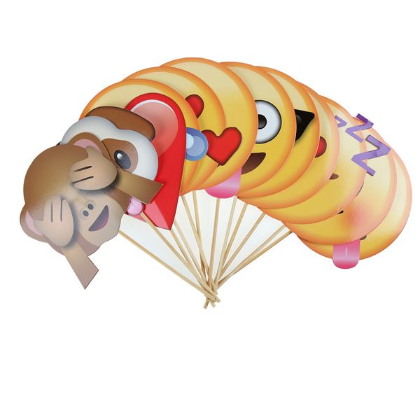 Funny Photobooth Kits Camera Accessories Party Supplies Emoji Face