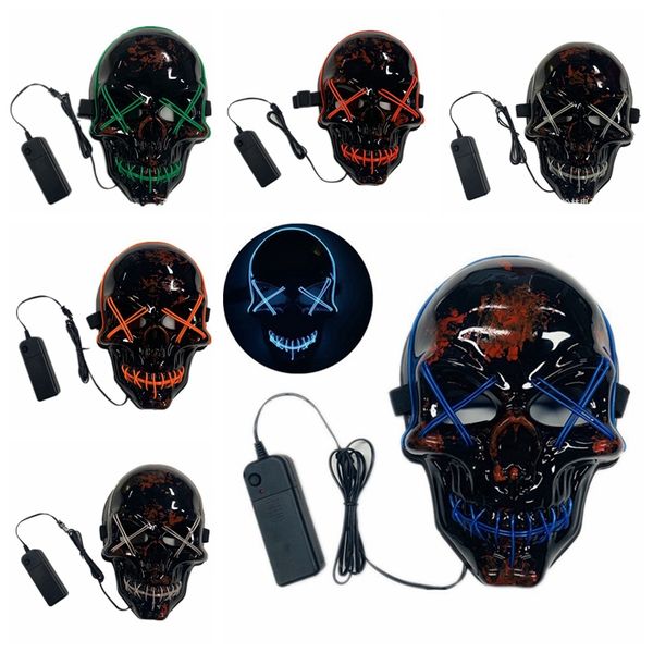 

el провода хэллоуин маски led light up смешные маскирует purge год выборов большой фестиваль косплей для вечеринок маска dbc vt0917