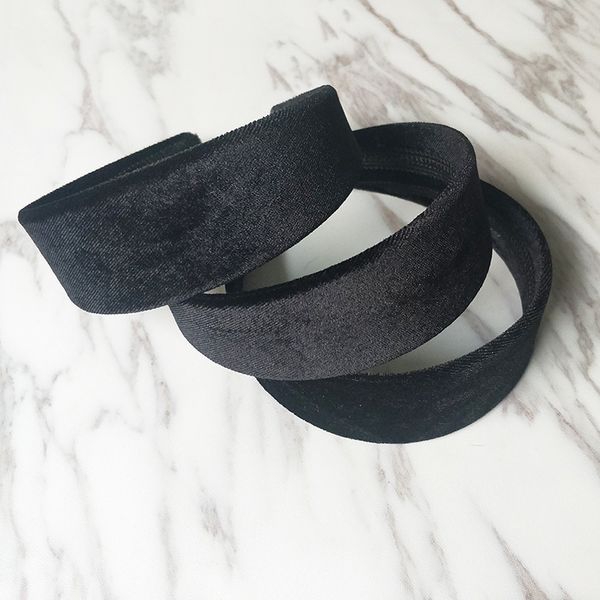 

3pcs/lots black diy women velvet headbands hair accessories hair band fashion headwear head band, Golden;white