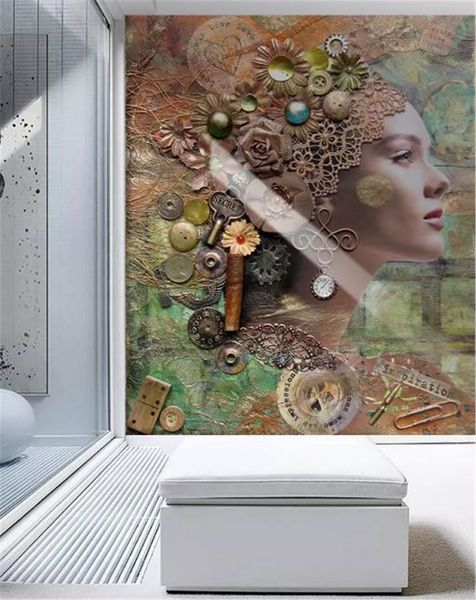 

пользовательская mural 3d обои 3d stereo абстрактной рельефная сексуальная красоты крытого крыльцо фон украшение стена mural обои