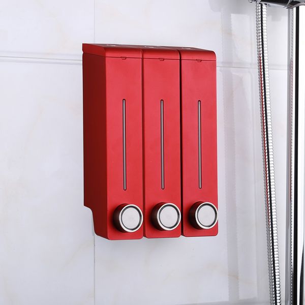 

three chambers wall mount liquid soap dispenser for bathroom