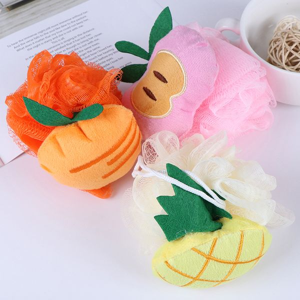 

cotton soft baby bath brush cartoon baby bath sponge powder puff cute children newbron infant shower product rubbing towel balls