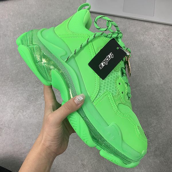 

2020 release track 2.0 tess s paris men women chaussures triple s clunky sneakers casual shoes authentic designer shoes [air cushion, Black