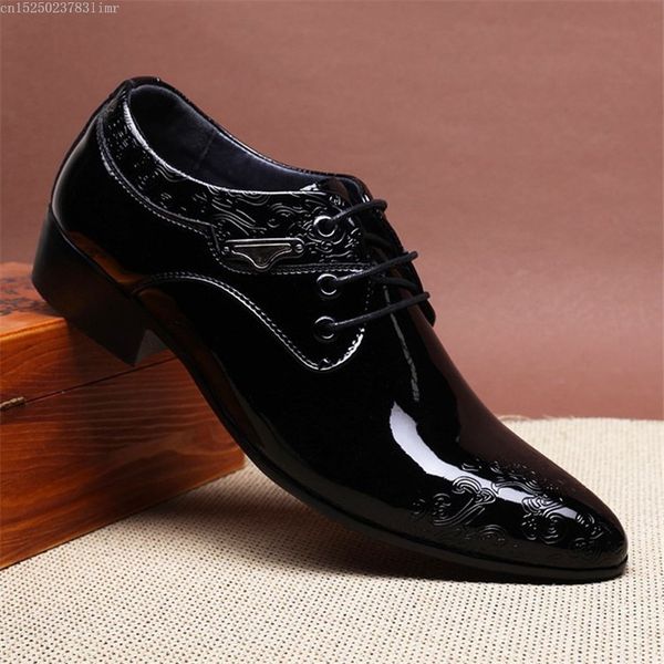 

men oxfords leather shoes british black blue shoes handmade comfortable formal dress men flats lace-up bullock business