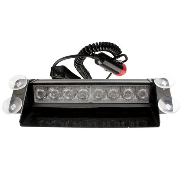 

car red blue 8led front ssuction cup strobe light shovel flash open road strobe light rear sglass warning