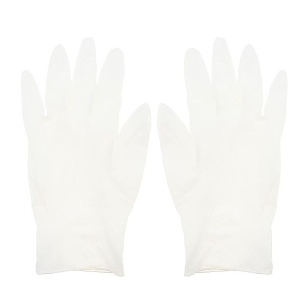 

100 pcs disposable nitrile gloves hand protection heavy textured tip white