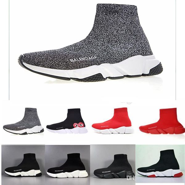 

speed trainer mid triple black red sock shoes men women chaussette fashion luxury designer women shoes trainers sneakers