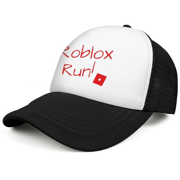 Roblox Run Logo Men Womens Snapback Baseball Mesh Cap Classic Designer Youth Caps All Cotton Printed Hand Washing Hat Cap Store Custom Fitted Hats - roblox hat designer