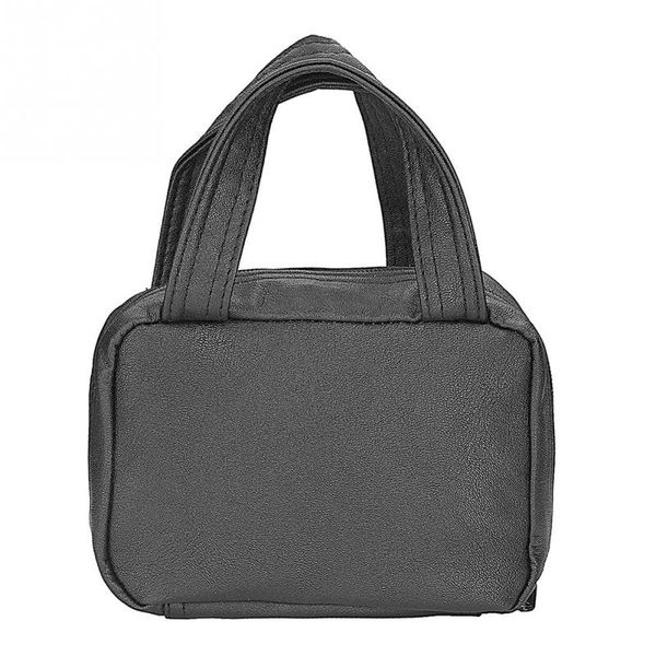 

portable pu leather handbag square zipper closure bible carrying bag storage student protective durable practical large capacity