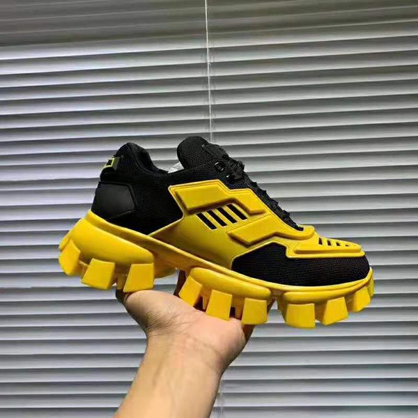 

new fashion designer shoes cloudbust thunder low outdoor mesh men women black sole shoes yellow casual shoes size 35-46