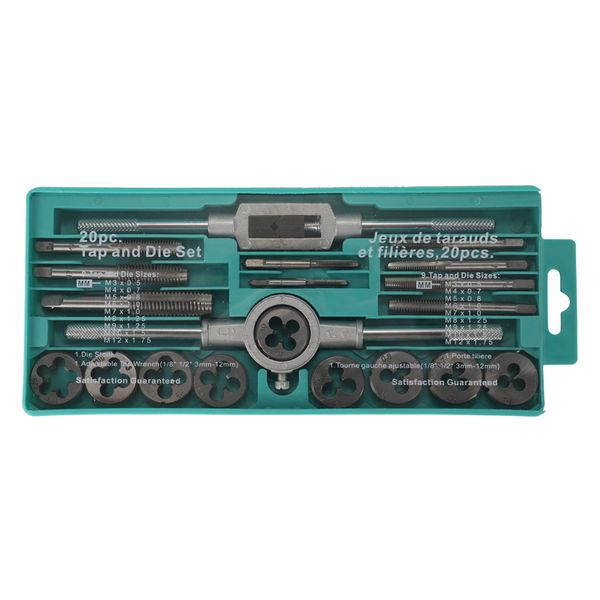 

alloy steel tap and die set with adjustable wrench twisted hand tools hands screw taps
