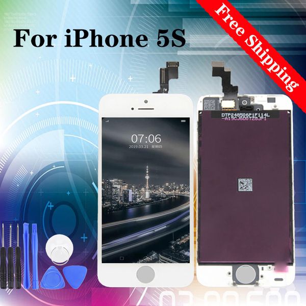 

4.0"digitizer lcd replacement screen assembly for iphone 5s 100% tested white black with tools with tempered film gifts