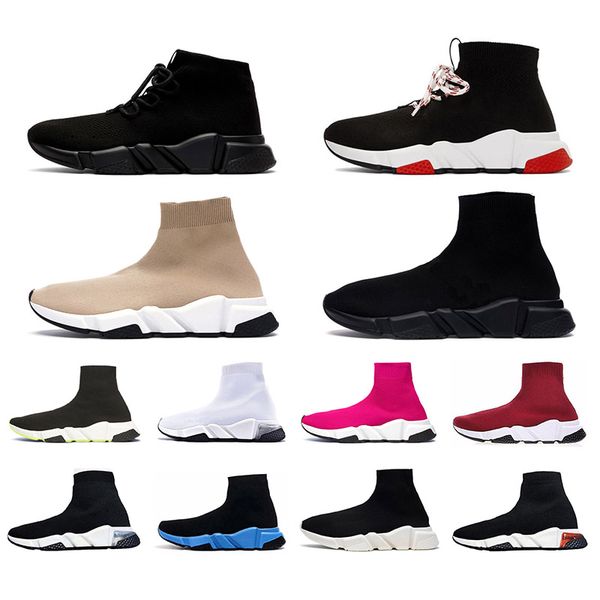 

designers speed trainers 2020 originals socks casual shoes for men women clear sole triple black white green grey pinks outdoor sneakers