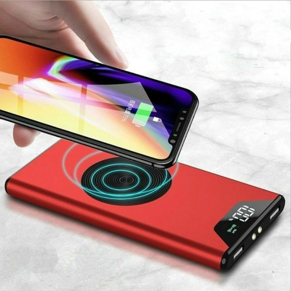

wireless charger power bank mobile ultra high capacity 30000mah ultra thin fast charging usb external battery portable charger