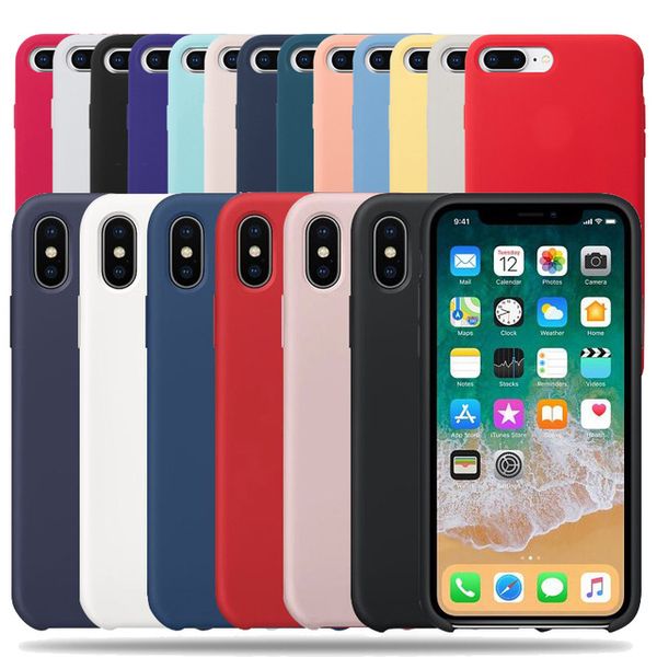 

for iphone 11 pro xs max x xr 8 6s 7 silicone case original style liquid silicon rubber iphonex for iphone 8 6s 6 7 plus with retail box