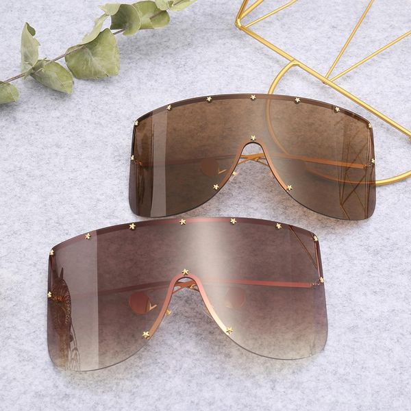 

2200 large frame one-piece sunglasses for women 2019 new fashionable sunglasses for men and women outdoor riding sunglasses, White;black