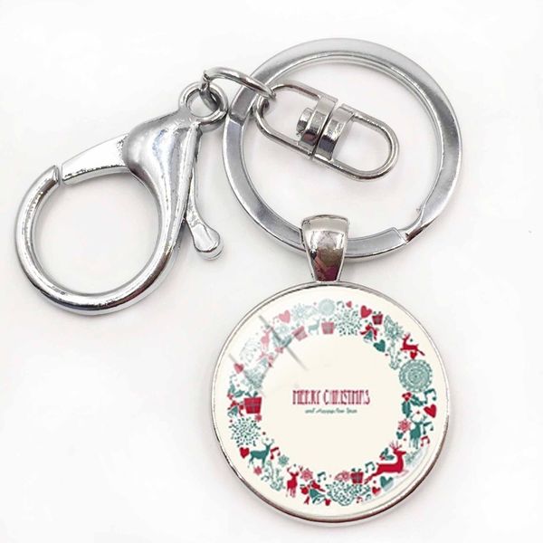 

классический синий рождественский бал keychains прекрасные снеговик art picture key ring автомобильные ключи мужчины женщины девушки ювелирн, Silver