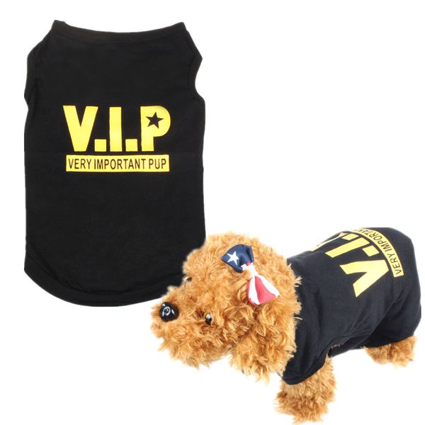 

xs-xl pet dog vest cool vip letter t-shirt spring/summer dog shirt pet clothes for dogs cats puppy clothes wholesale 30ja10