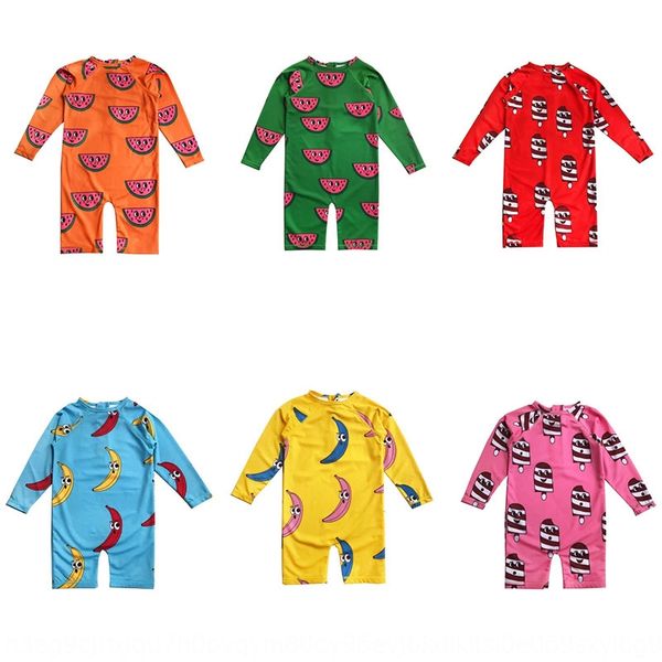 

children long-sleeved boy foreign flavor sunscreen in the big sea spa swimsuit girl's one-piece quick-drying swimsuit, White;black