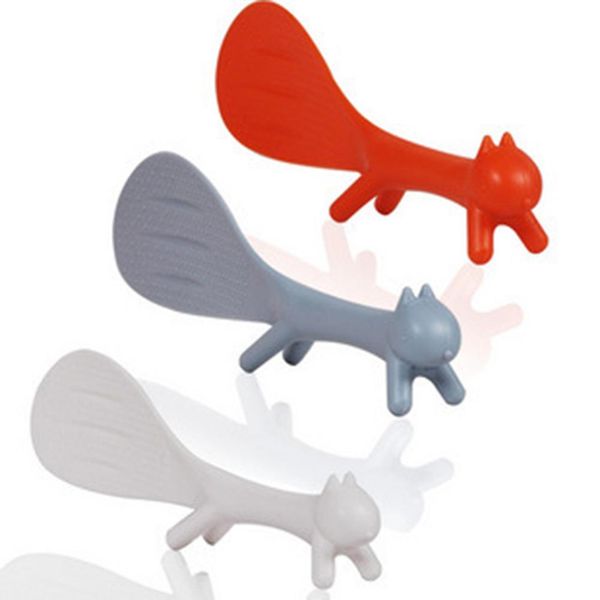 

cute cartoon non-stick squirrel shape spoon rice scoop ladle kitchen cooking tool