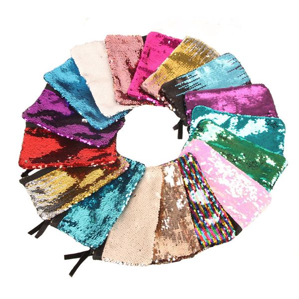 

mermaid sequins pencil bag women diy handbag cosmetic bag glitter pencil case for gift gift f2168