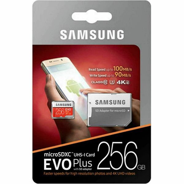 

EVO Plus 256GB MicroSD Micro SDXC С10 карты флэш-памяти с SD-адаптером