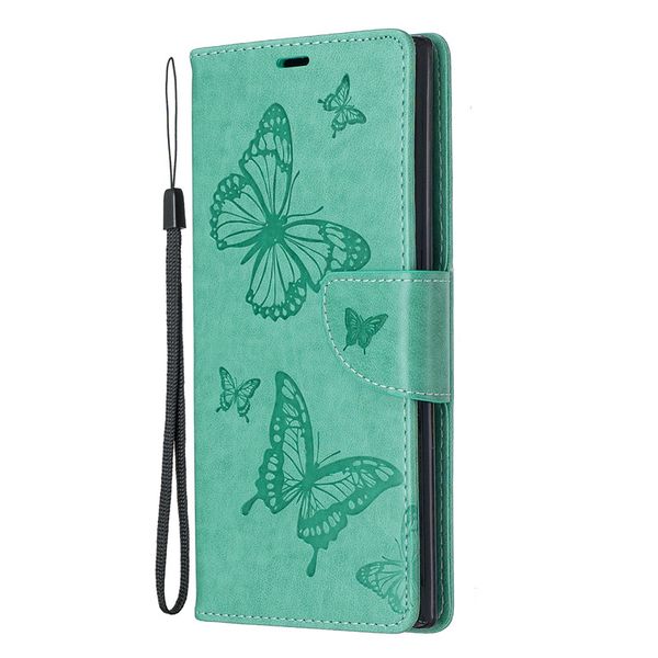 

for samsung galaxy s9/s9 plus/s10/s10 e/s10 plus/note 10/note 10 pro case cover embossed butterfly filp stand wallet