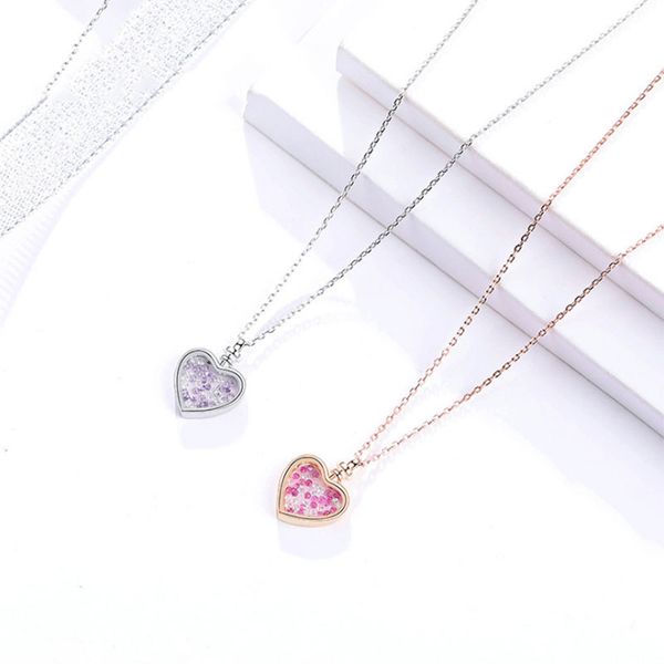 

lo paulina s925 silver simple charming heart-shaped zircon pendant necklace for christmas gift