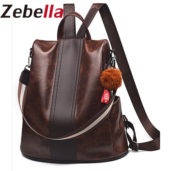 

2020 fashion women leather backpack multifunction leatherebackpack for female big bookbag travel bag mochila