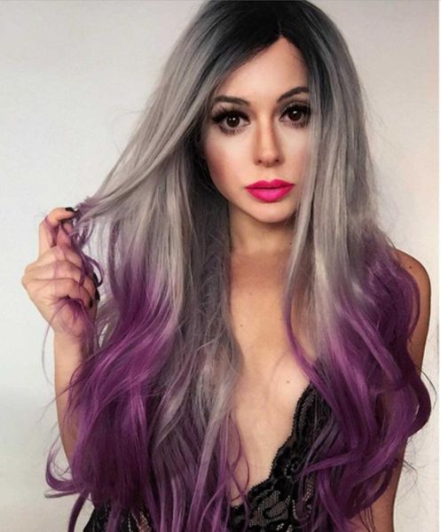 Long Curly Hair And Rose Intranet Wig For European And American