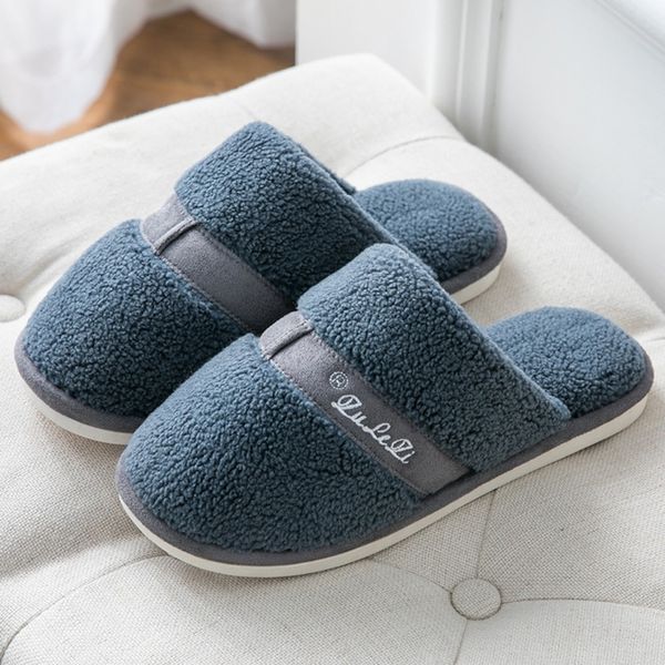 

winter men shoes home warm slippers furniture floor bedroom shoes zapatos de hombre indoor non-slip casual, Black