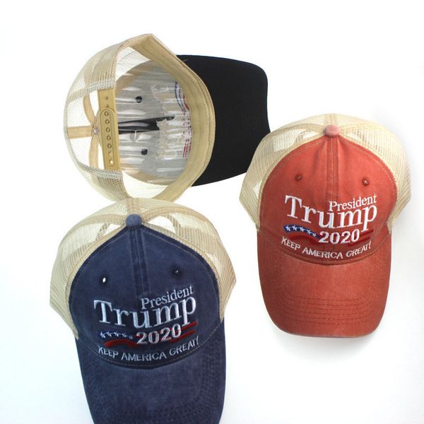 

donald trump 2020 ball cap make america great again sun hat adjustable snapback visors patchwork mesh caps baseball cap d22405, Yellow