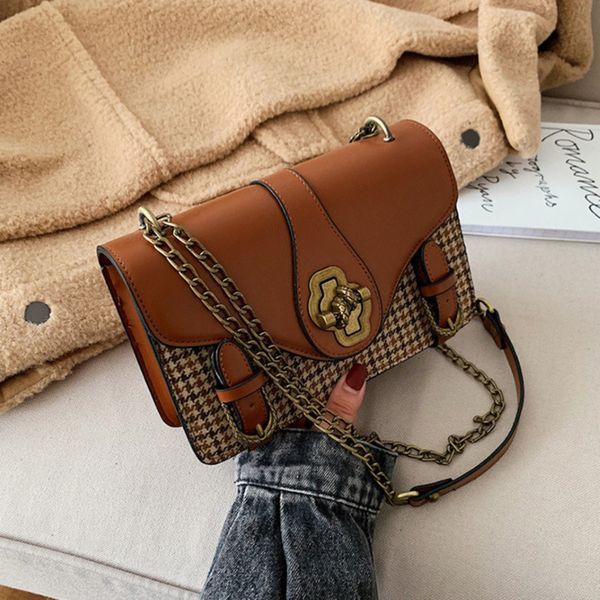 

luxury handbags designer sac a main female crossbody bags for women 2020 pu plaid ladies hand shoulder messenger chain bag bolsa