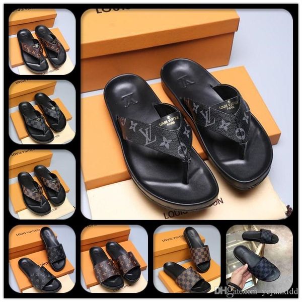 

men women slide sandals shoes luxuries slide summer wide flat slippery with thick sandals slipper flip flops, Black
