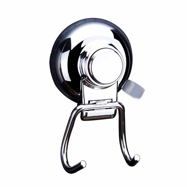 

stainless steel removable vacuum suction cup swivel double wall hook bathroom kitchen holder hanger for towel robe