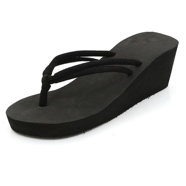 

summer shoes woman flip flops platform slides women slippers wedges ladies sandals pumps beach shoes light and handy, Black
