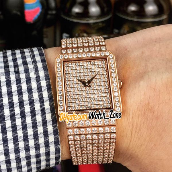 

new deluxe jewelry ladies watches series g0a02701 gypsophila dial swiss quartz mens luxury watch rose gold diamond bracelet watch_zone e25, Slivery;brown