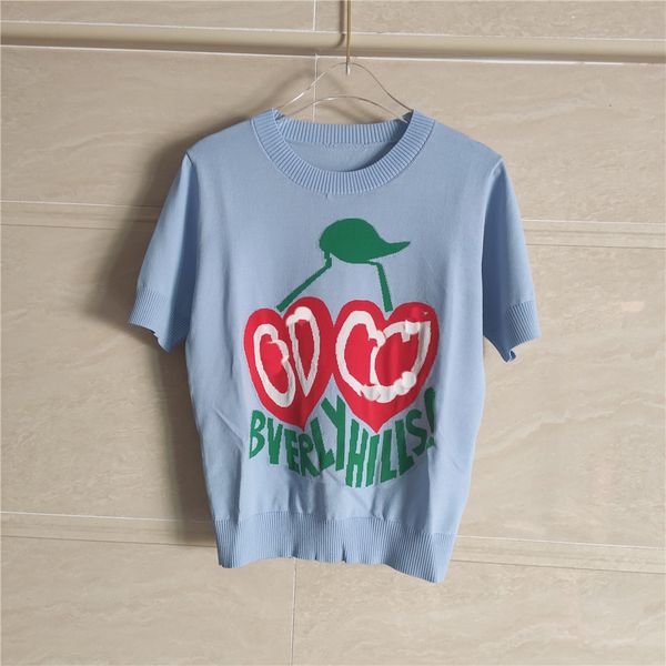 

Women Fashion Luxury Tees Female Designer Knit Tops Ladies Brand Short Sleeve Tshirt Women Tops Tees with Label