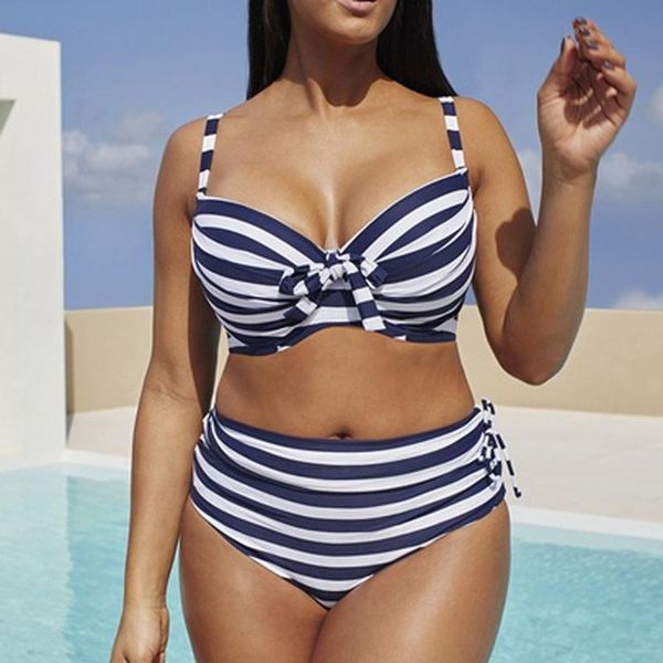 

women's striped swimsuit split plus size beachwear bikini swimsuit separate female woman large size swim 3xl #t1g, White;black