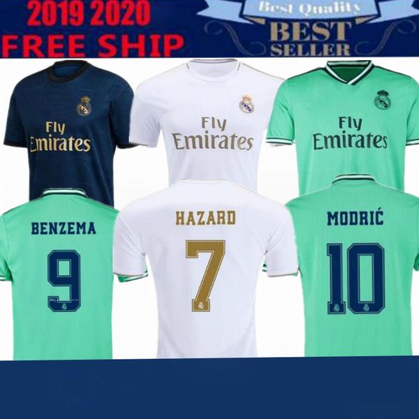 

nuevas camisetas de fÃºtbol del real madrid 19 20 hazard modric camiseta de fÃºtbol jugador fans versiÃ³n 2019 2020 bale isco james camiseta de, Black;yellow