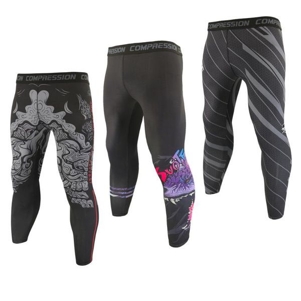 

sotf мужчины дышащий бег гетры сжатия фитнес тренировки спорт упругие узкие штаны gym беговая обучение брюки мужской, Black;blue