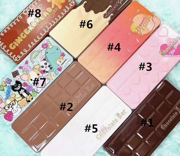 

Free Shipping DHL Chocolate Bar/Sweet Bon Bons/Semisweet/White/Gold/Best Friend/Sweet Peach/Gingerbread Eyeshadow Palette!8 Different Colors