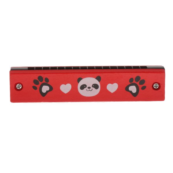 

wooden harmonicas 16-hole mini xylophone learning music toy panda pattern