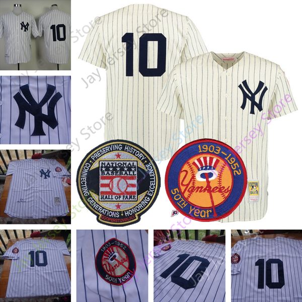 

phil rizzuto jersey coopers-town 1952 baseball hall of fame white cream pinstripe hemp-grey home away men size m-3xl, Blue;black