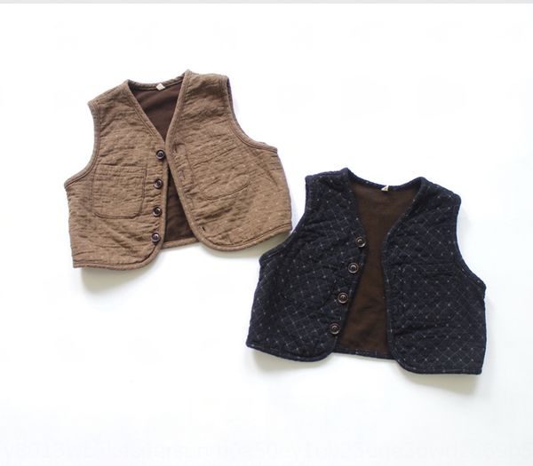 

children's cotton linen double-deck korean jacquard cotton and linen vest style and fleece double-deck vest, Camo
