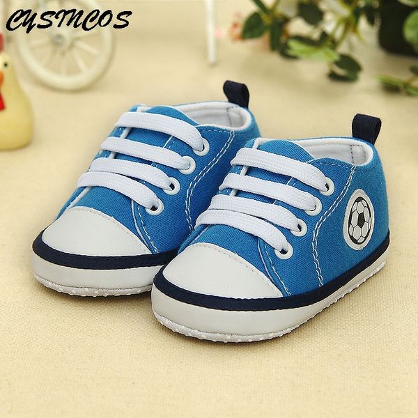 

cysincos 2020 newborn toddler shoes girls boys spring summer cute football print non-slip sneakers baby soft bottom cloth shoes
